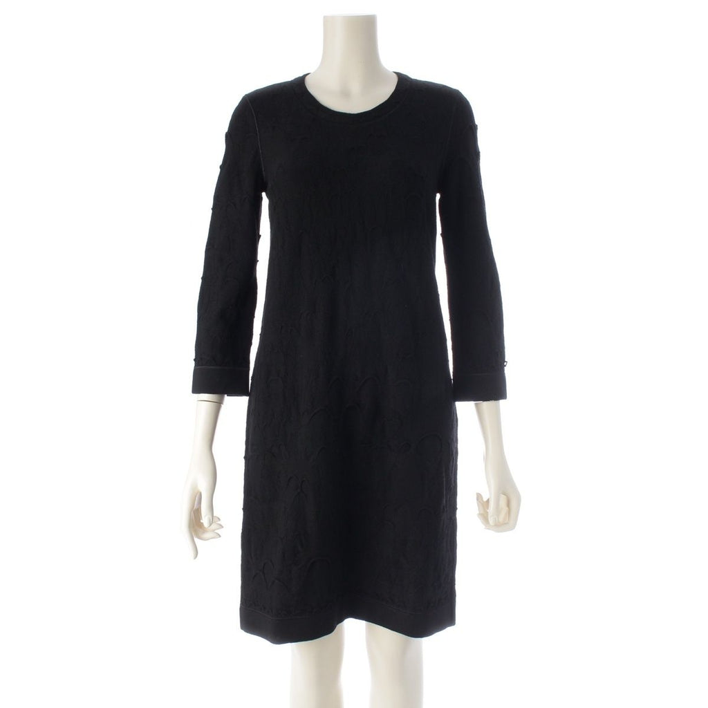 Chanel Wool Scuba Knit Dress Black 34