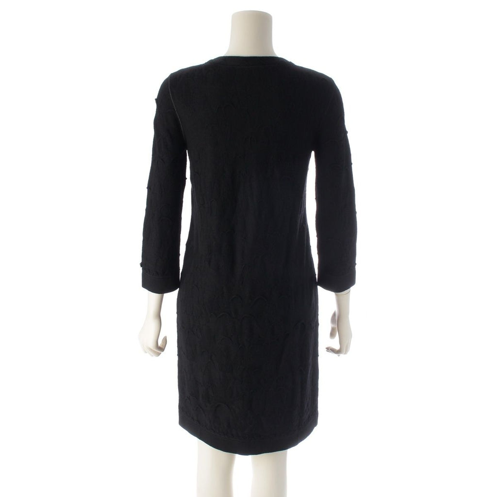 Chanel Wool Scuba Knit Dress Black 34 — view 4