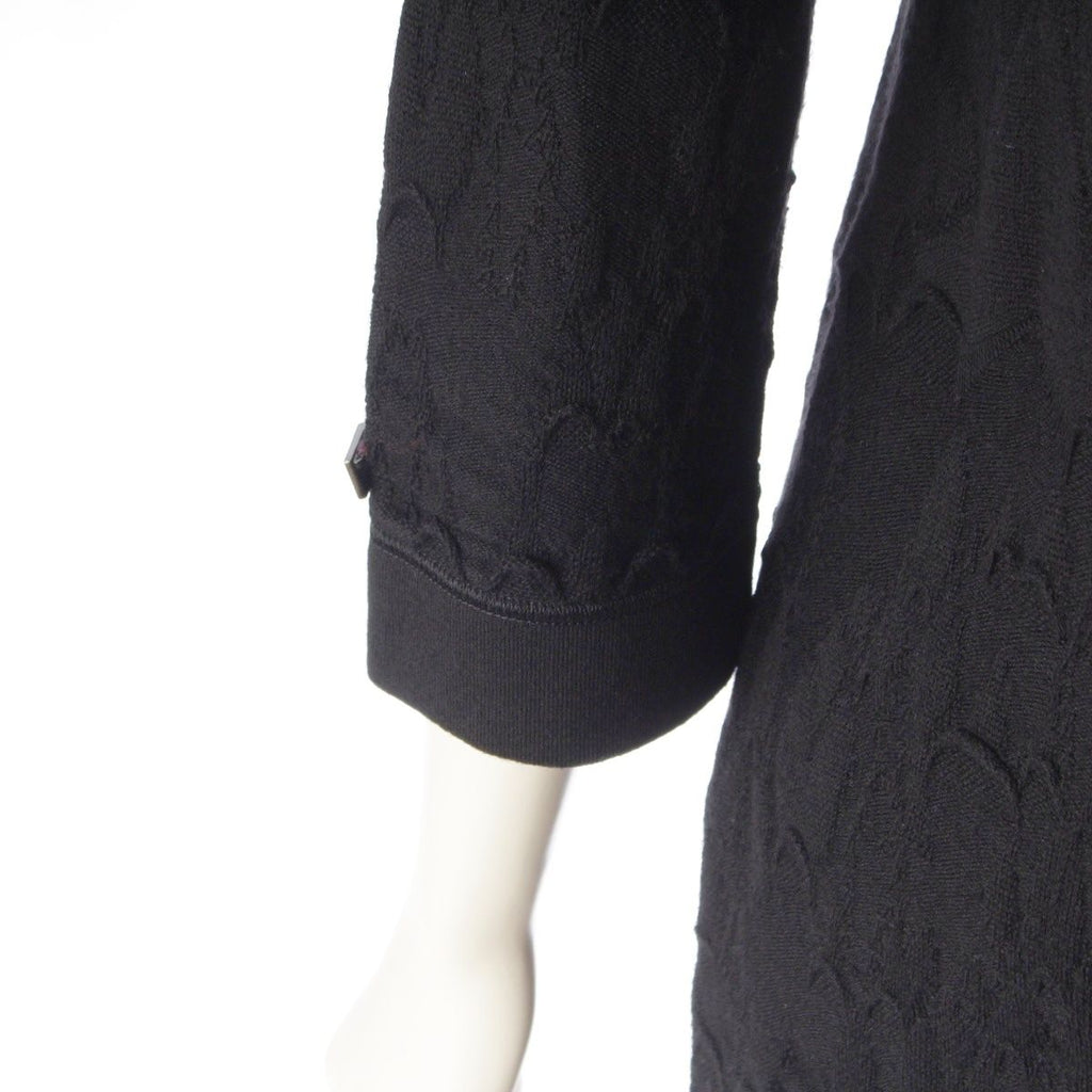 Chanel Wool Scuba Knit Dress Black 34 — view 8