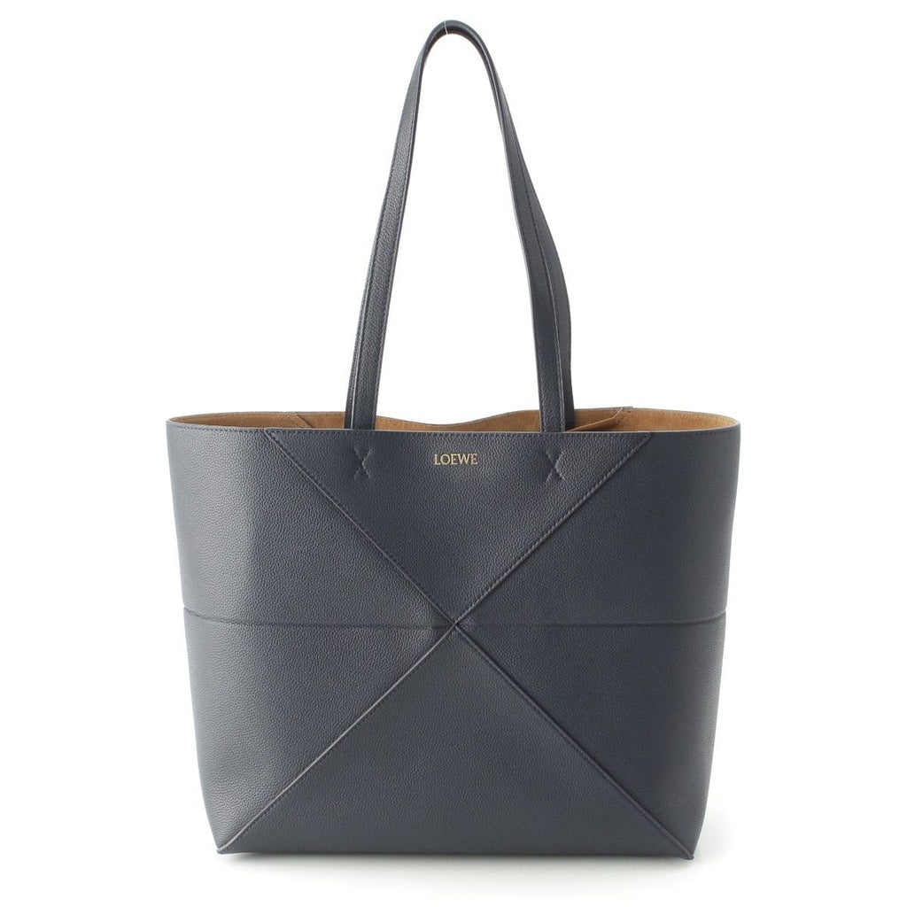 Loewe Puzzle Fold Horizontal Soft Grain Calf Tote Darknavy
