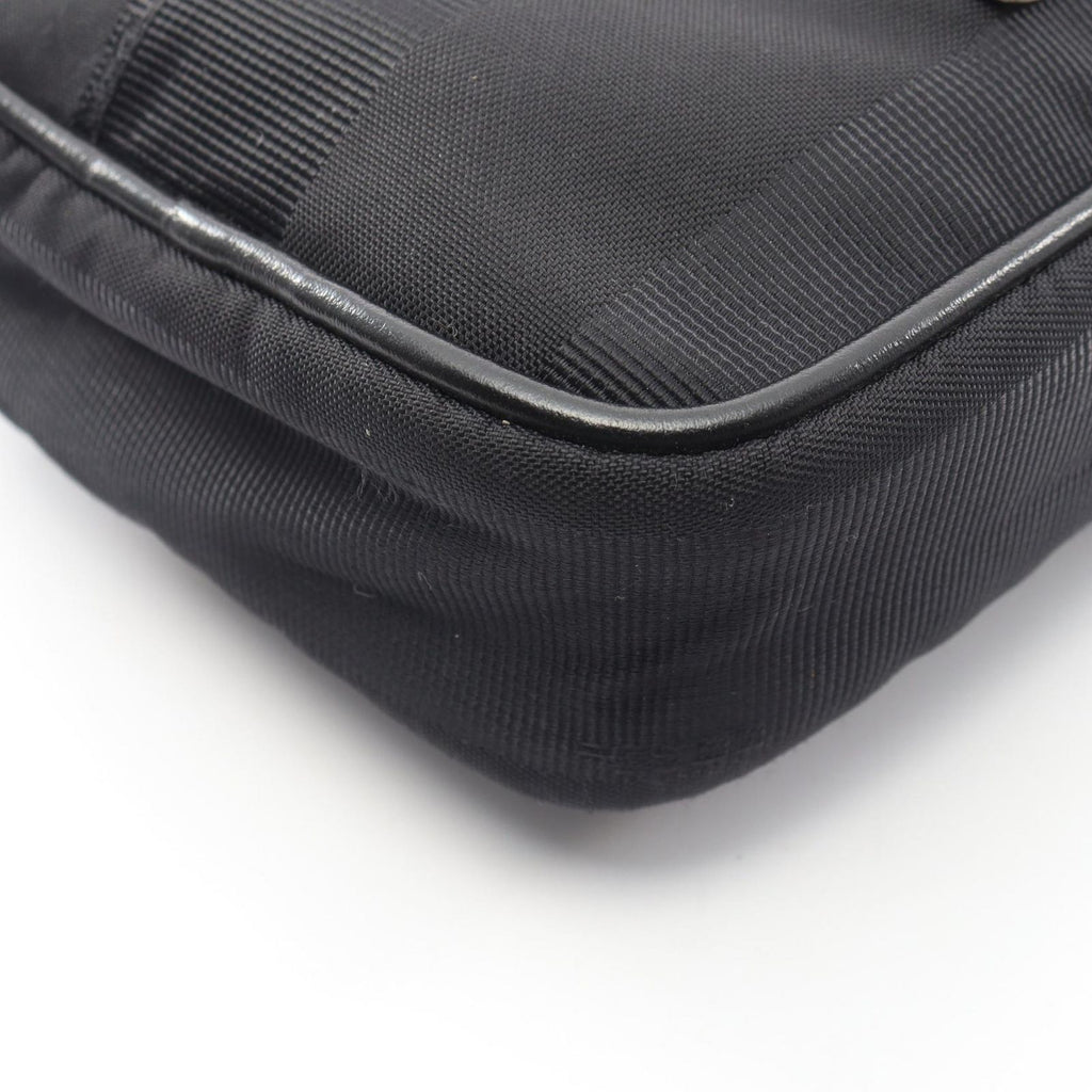 Fendi Shoulder Bag Pecan Black Nylon Leather — view 6