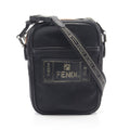 Fendi Shoulder Bag Pecan Black Nylon Leather