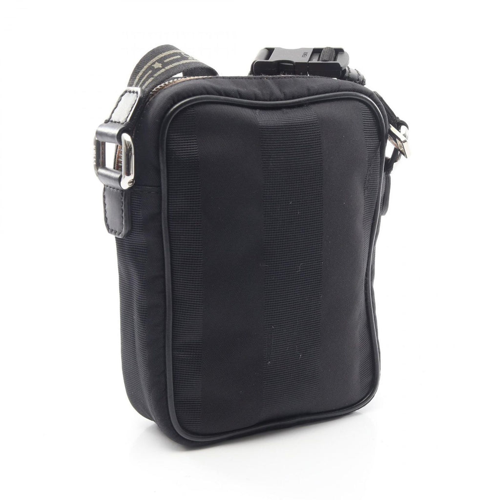 Fendi Shoulder Bag Pecan Black Nylon Leather — view 2
