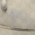 Gucci Shoulder Bag GG Supreme Ivory Gold Canvas Leather — view 5
