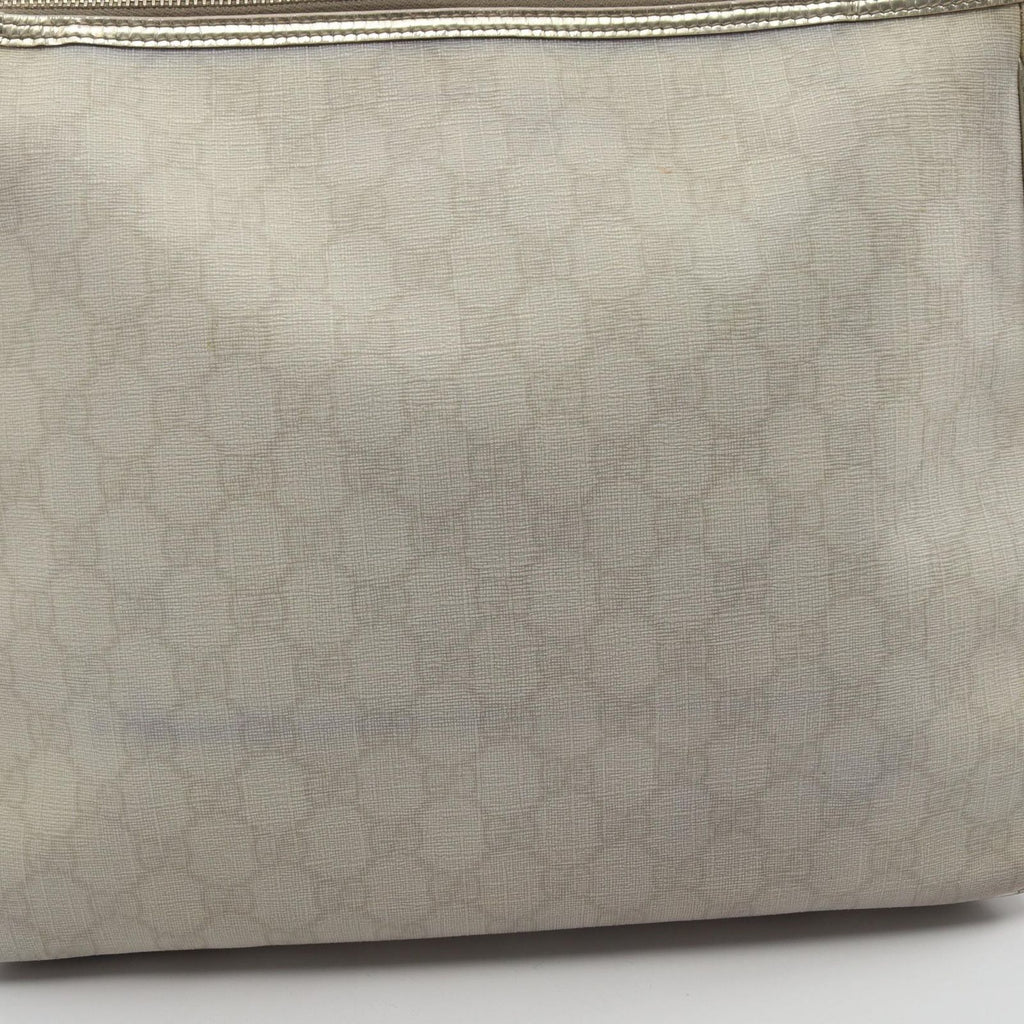 Gucci Shoulder Bag GG Supreme Ivory Gold Canvas Leather — view 7