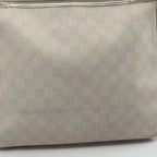 Gucci Shoulder Bag GG Supreme Ivory Gold Canvas Leather — view 7