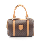 Celine Tote Macadam Brown Canvas Leather Handbag