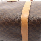 Celine Tote Macadam Brown Canvas Leather Handbag — view 8
