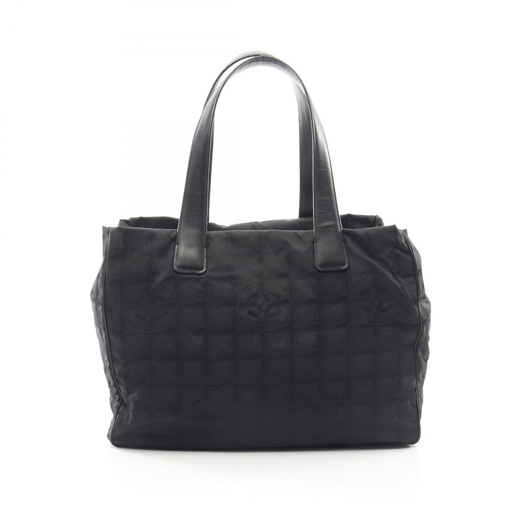 Chanel Tote New Travel Line MM Black Leather New MM