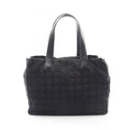 Chanel Tote New Travel Line MM Black Leather New MM