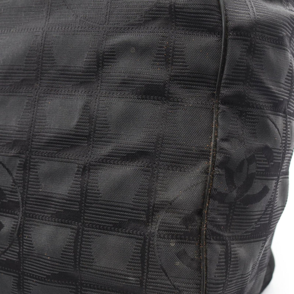 Chanel Tote New Travel Line MM Black Leather New MM — view 8
