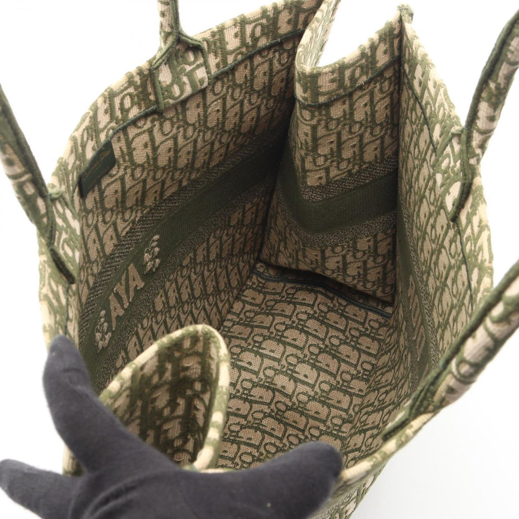 Dior Tote Abcdior Book Large Oblique Olive Canvas — view 3