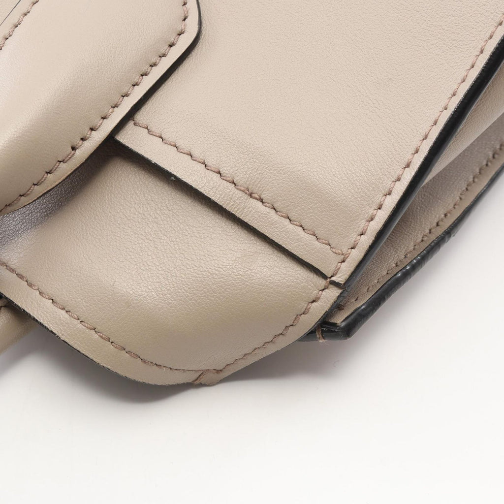 Prada Handbag City Calf 2-Way Gray Leather Tote — view 6