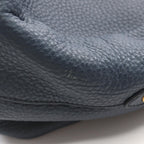 Prada Tote Vitello Daino 2-Way Navy Leather Metal Logo — view 7