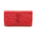 Saint Laurent Paris Bifold Wallet Niki Red Leather