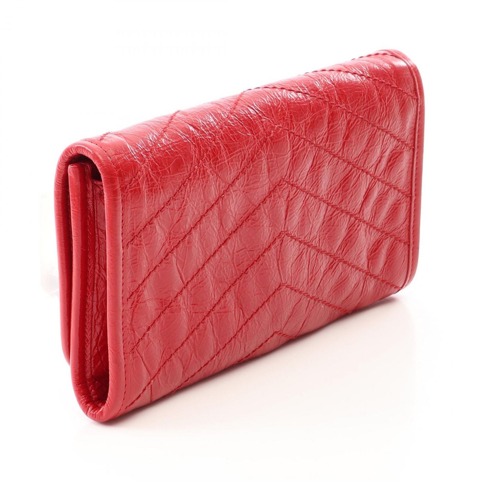 Saint Laurent Paris Bifold Wallet Niki Red Leather — view 2