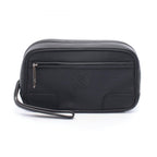 Loewe Clutch Anagram Black Leather
