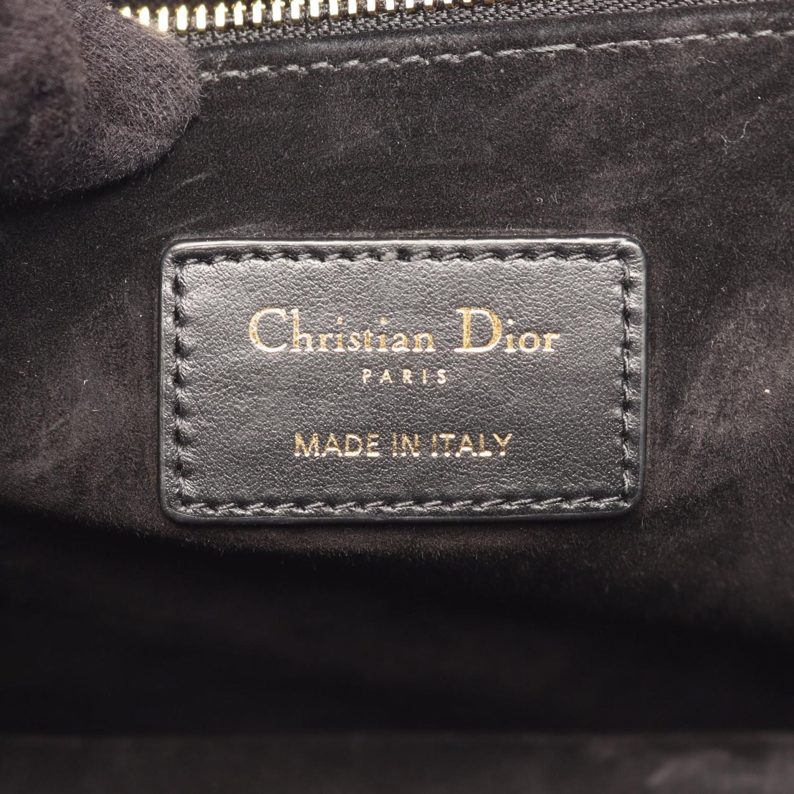 Dior Tote Book Micro Cannage 2-Way Black Leather Macro — view 4