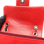 Chanel Shoulder Bag Quilted Small Red Leather Wool Chain — view 6
