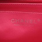 Chanel Shoulder Bag Mini Quilted Fuchsia Pink Caviar Leather Chain — view 4