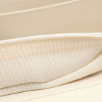 Chanel Handbag Quilted White Brown Caviar Leather Chain — view 6