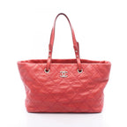 Chanel Tote on the Road Red Leather Wild Stitch