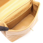 Chanel Handbag Quilted Beige Caviar Leather Top Handle — view 3