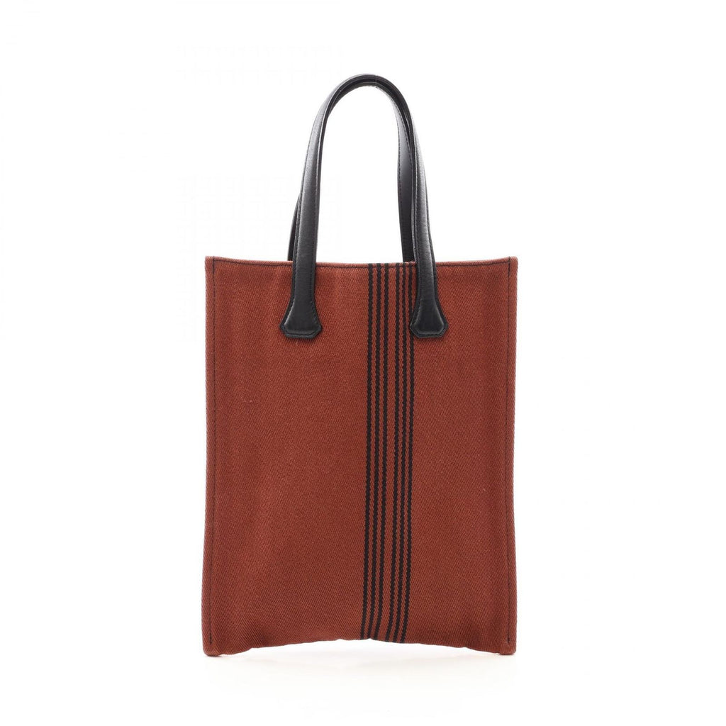 Hermes Tote Potamos Cabas PM Brown Black Canvas