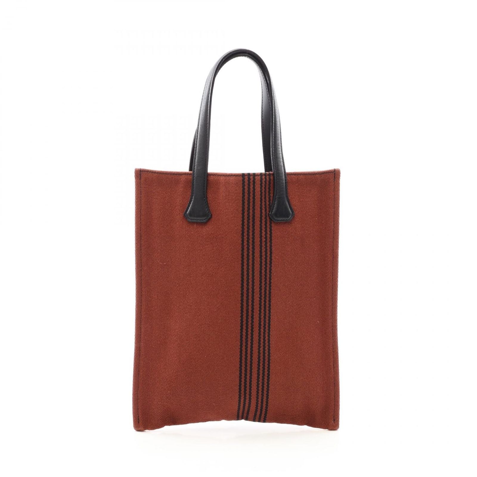 Hermes Tote Potamos Cabas PM Brown Black Canvas
