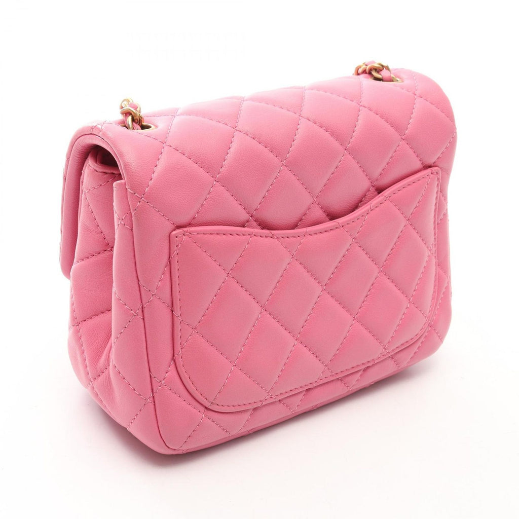 Chanel Shoulder Bag Quilted Pink Leather Mini Chain — view 2