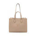 Louis Vuitton Tote On The Go MM Monogram Empreinte Tourterelle 2-Way Leather