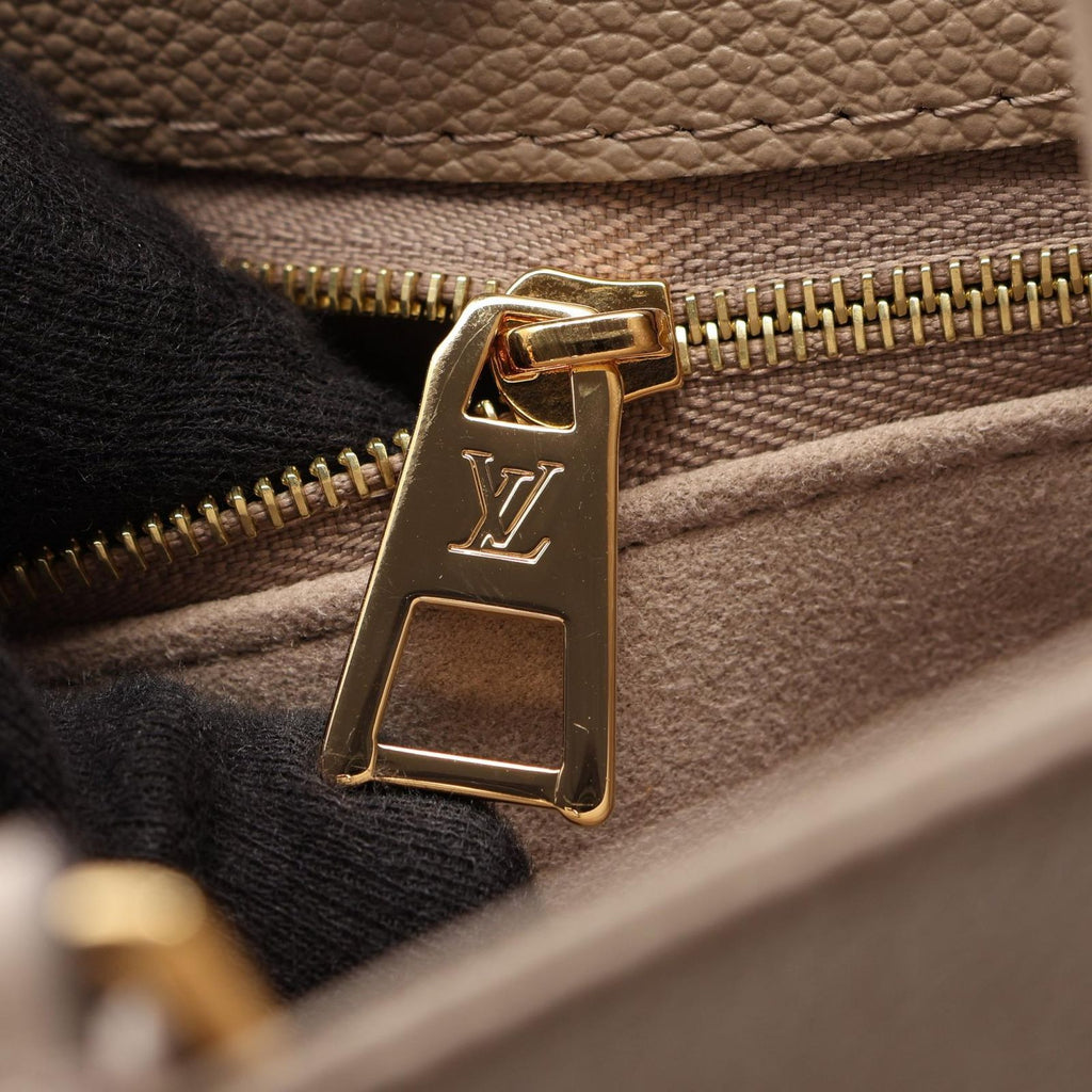 Louis Vuitton Tote On The Go MM Monogram Empreinte Tourterelle 2-Way Leather — view 7