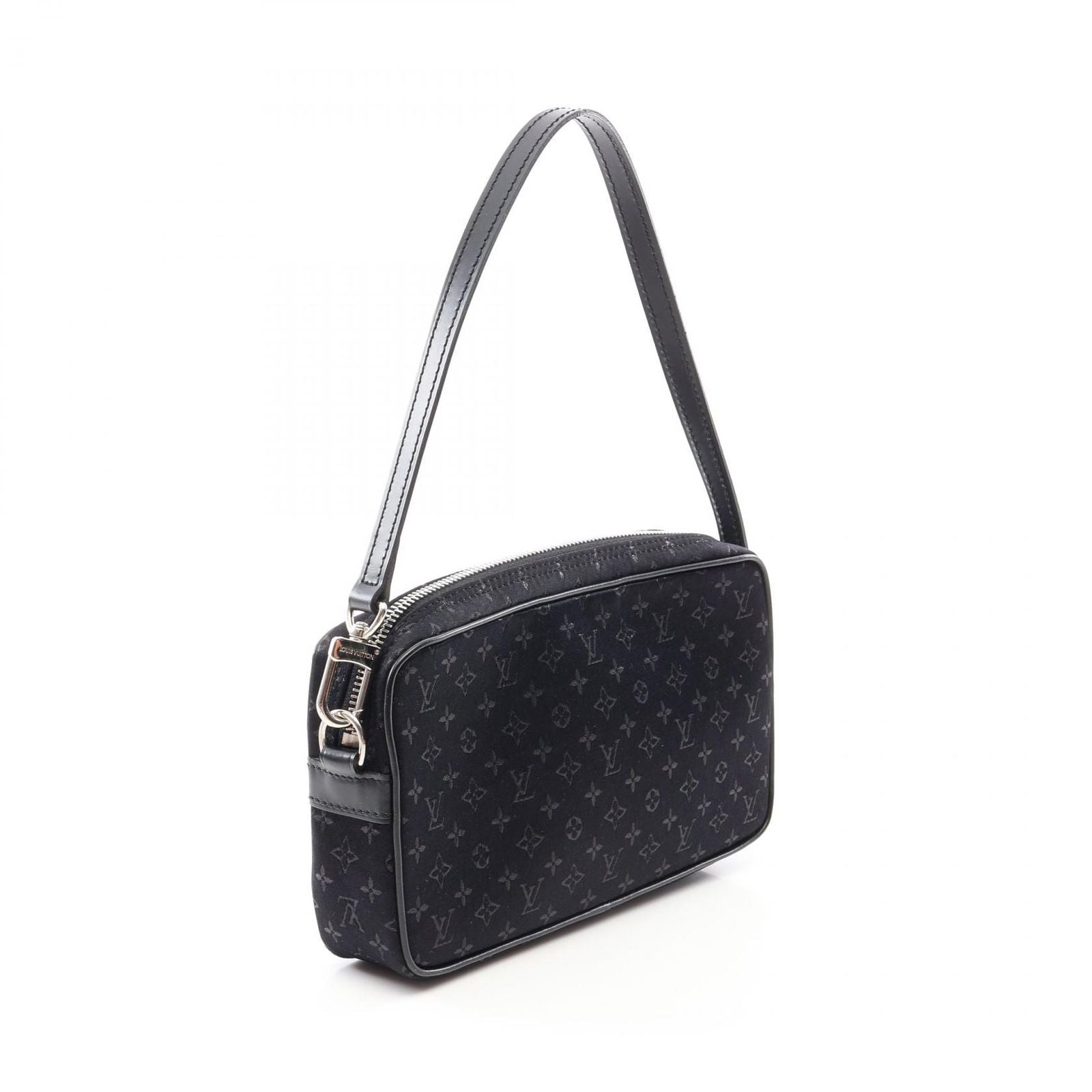 Louis Vuitton Handbag Comte de Fe Pochette Noir Fabric Leather — view 2