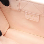 Dior Handbag Macro Cannage Book Tote Mini 2-Way Baby Pink Leather — view 6
