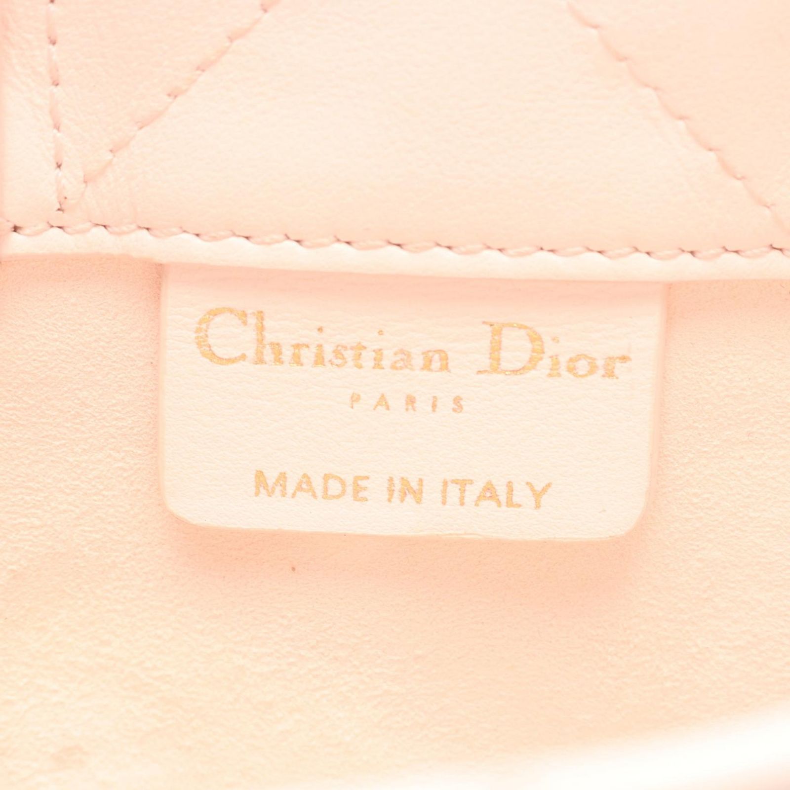 Dior Handbag Macro Cannage Book Tote Mini 2-Way Baby Pink Leather — view 4