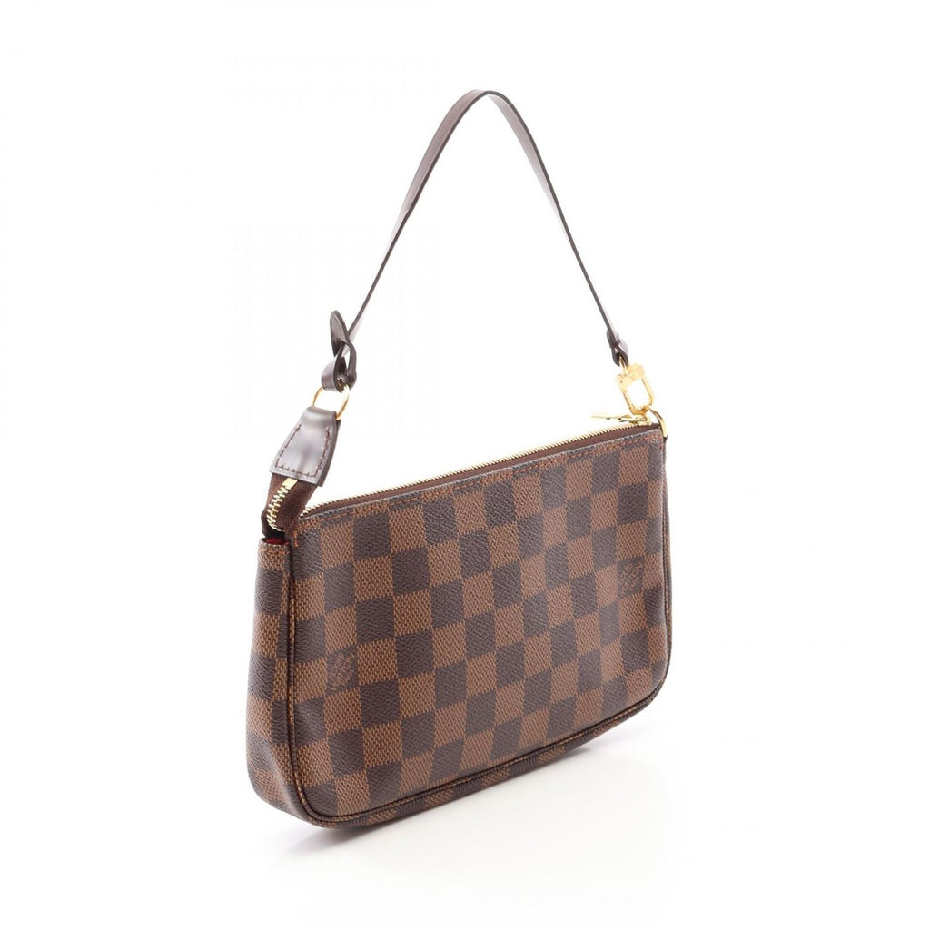 Louis Vuitton Handbag Pochette Soir Damier Ebene Canvas Leather — view 2