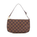 Louis Vuitton Handbag Pochette Soir Damier Ebene Canvas Leather