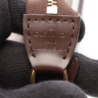Louis Vuitton Handbag Pochette Soir Damier Ebene Canvas Leather — view 4