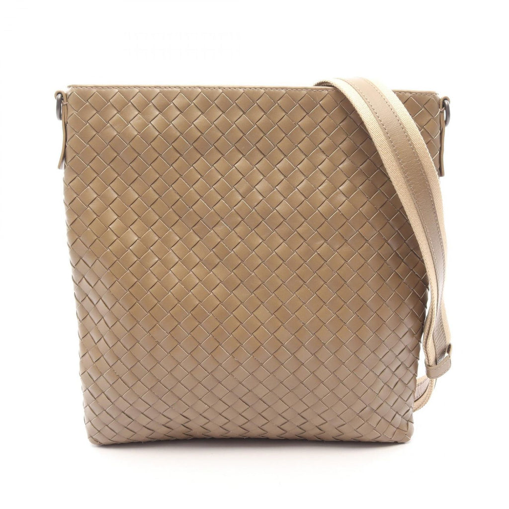 Bottega Veneta Shoulder Bag Intrecciato Beige Leather