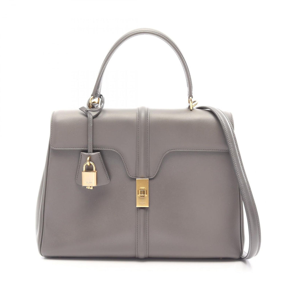 Celine Handbag 16 2-Way Gray Leather 16