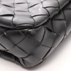Bottega Veneta Shoulder Bag Messengerbag Intrecciato 2-Way Black Leather — view 5