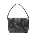 Bottega Veneta Shoulder Bag Messengerbag Intrecciato 2-Way Black Leather