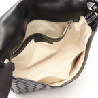 Bottega Veneta Shoulder Bag Messengerbag Intrecciato 2-Way Black Leather — view 3