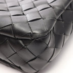 Bottega Veneta Shoulder Bag Messengerbag Intrecciato 2-Way Black Leather — view 6