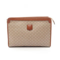 Celine Secondbag Clutch Macadam Beige Coatingcanvas Leather