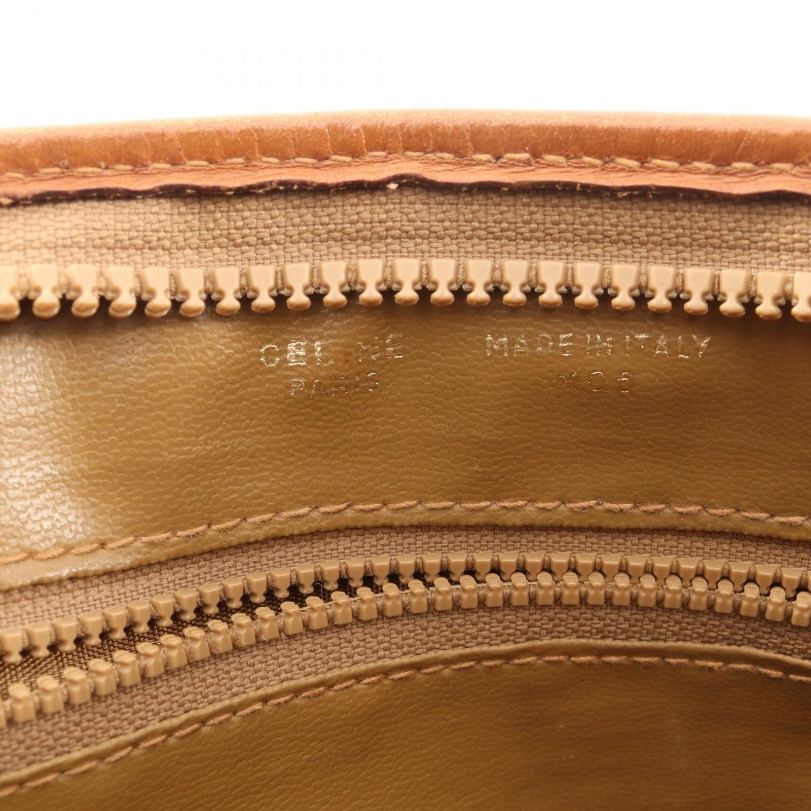 Celine Secondbag Clutch Macadam Beige Coatingcanvas Leather — view 4