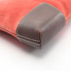 Loewe Shoulder Bag Anagram Red Brown Suede Leather — view 6