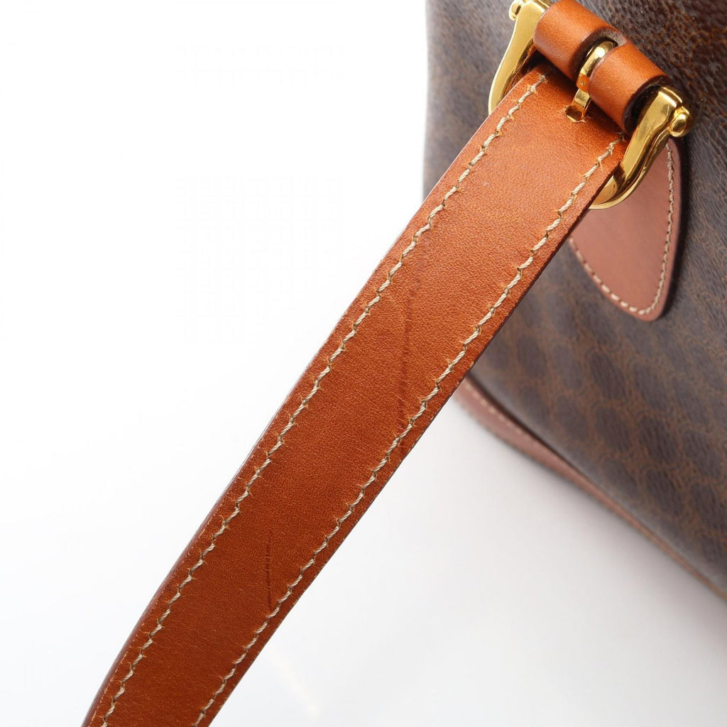 Celine Tote Macadam Brown Coatingcanvas Leather Handbag — view 6