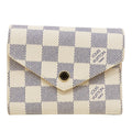 Louis Vuitton Wallet Trifold Damier Azur Canvas Portefeuille Victorine Ivory