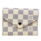 Louis Vuitton Wallet Trifold Damier Azur Canvas Portefeuille Victorine Ivory